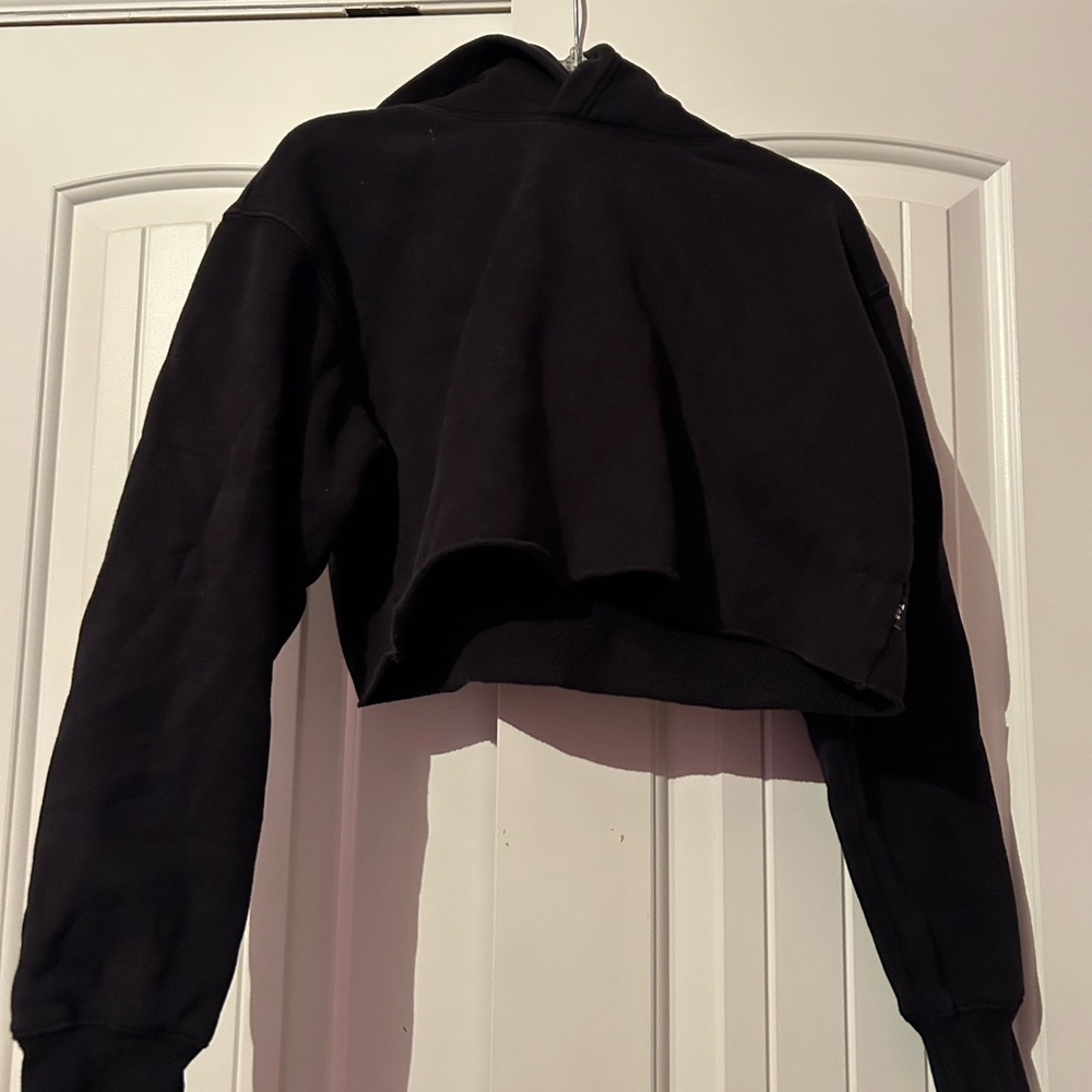 Tna Black Cropped Hoodie